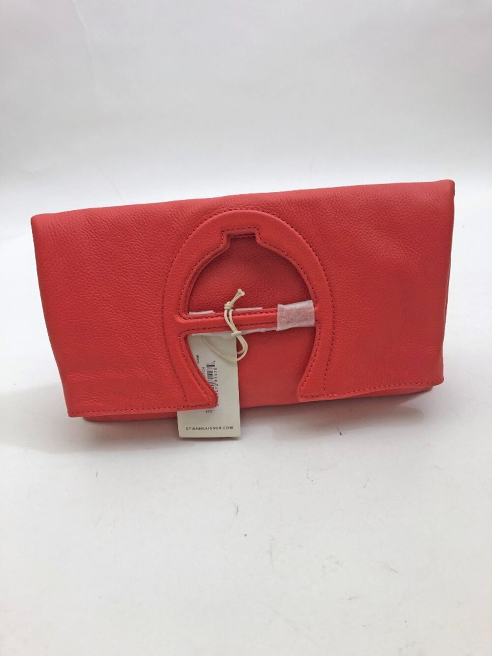 Etienne Aigner Bombe A Clutch Coral 100% Leather Cotton Lining